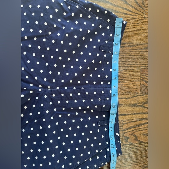 GAP Women's Downtown Khaki Shorts navy white polka dots Sz. 12 NWT - Picture 6 of 8